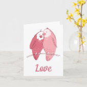 Carte Saint-Lovebirds Saint-Valentin (Fleur jaune)
