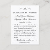 Carte Saint Mariage catholique (Dos)