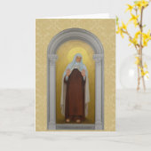 Carte Saint Mariam de Jésus Crucifié Carmélite Saint (Fleur jaune)