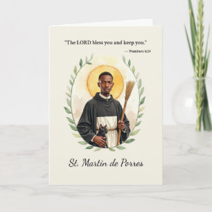 Carte Saint Martin de Porres divinise la paix avec l'écr