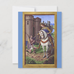Carte Saint Martin de Tours coupant son manteau en deux
