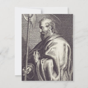 Carte Saint Matthieu l'Évangéliste - Reproduction d'Art