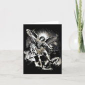 Carte Saint Michael Defeating Satan Archangel Warrior (Devant)