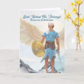 Carte Saint Michael l'Archange Protection Salutation (Fleur jaune)