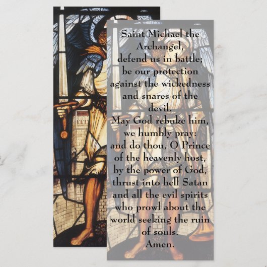 Carte Saint Michael par Sir Edward Coley Burne-Jones (Devant / Derrière)
