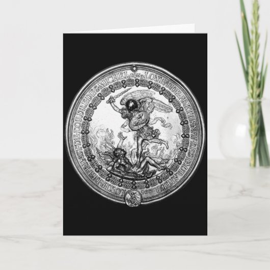 Carte Saint Michel l'Archange défait Satan Christ (Devant)