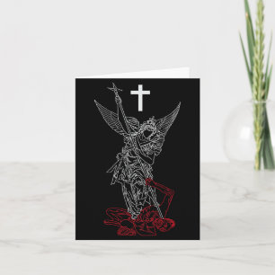 Carte Saint Michel l'Archange vainquant Satan