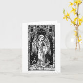 Carte Saint Michel l'Archange vainquant Satan Christ (Fleur jaune)