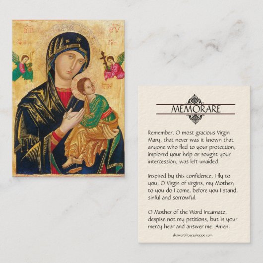 Carte Saint | Notre-Dame/Mère de l'aide perpétuell (Devant / Derrière)