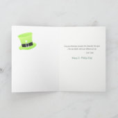 Carte Saint Paddy's Day, pour Cousin, Cuz, Cat porte Cas (Intérieur)