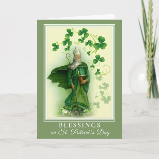 Carte Saint Patrick avec prière et bénédiction (Devant)