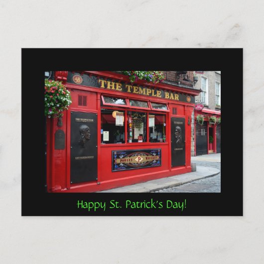 Carte Saint Patrick avec Temple Bar (Devant)