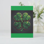 Carte Saint Patrick avec un trèfle à quatre feuill (Debout devant)
