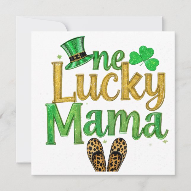 Carte Saint Patrick chanceuse Maman (Devant)