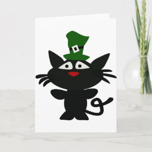 Carte Saint Patrick : Chat noir