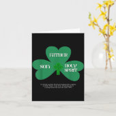 Carte Saint-Patrick chrétien Jour de la Trinité religieu (Fleur jaune)