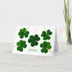 Carte Saint-Patrick Day for Sweetheart, Xoxo Shamrocks
