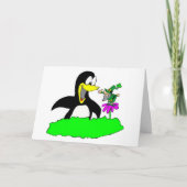 Carte Saint Patrick de Penguin et Leprechaun (Devant)