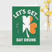 Carte Saint-Patrick Faisons la Fête (Fleur jaune)