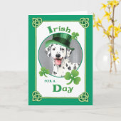 Carte Saint Patrick Fête Dalmatienne (Fleur jaune)