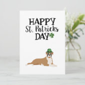 Carte Saint Patrick Jour 5 x 7 Chien de boxe (Debout devant)