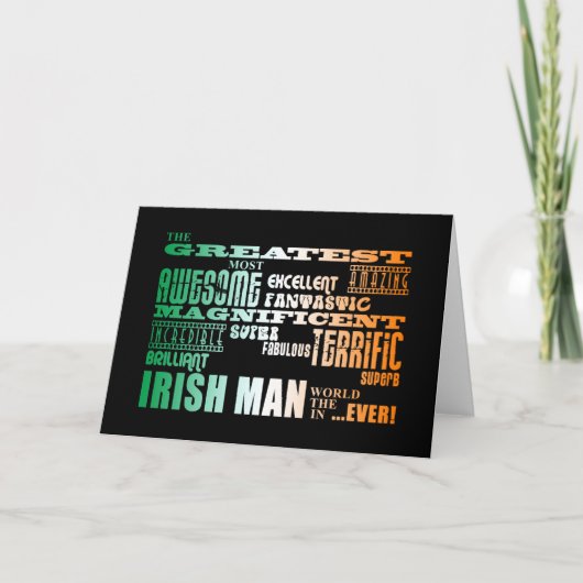 Carte Saint Patrick : Le plus grand Irlandais du monde (Devant)