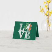 Carte Saint-Patrick Love Chance Irlandais Trèfle Vert (Fleur jaune)