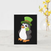Carte Saint-Patrick Penguin Saint-Patrick  (Fleur jaune)