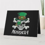 Carte Saint-Patrick Pirate Arrrish Lutin Garçons Hommes (Dos)