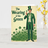 Carte Saint-Patrick Portant Le Vert (Fleur jaune)