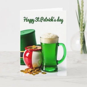 Carte Saint-Patrick Pot D'or Rayé