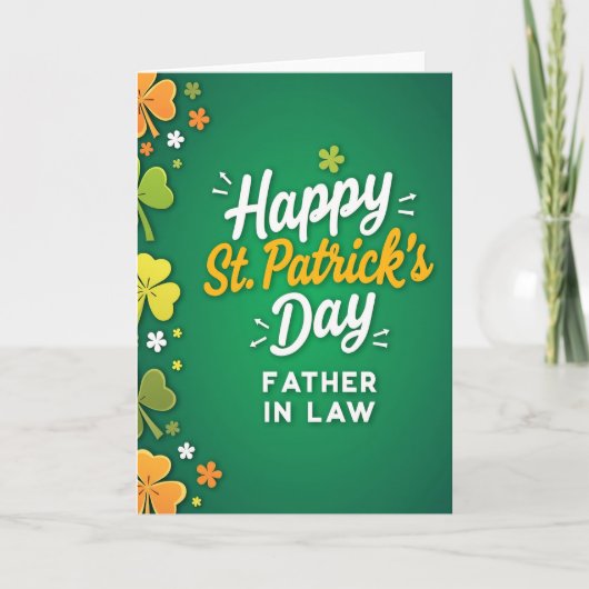 Carte Saint-Patrick pour beau-père (Devant)
