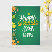 Carte Saint-Patrick pour beau-père (Fleur jaune)