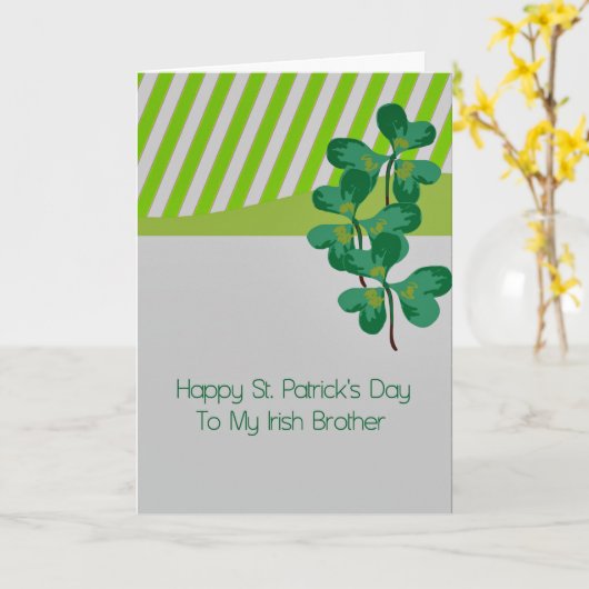 Carte Saint Patrick pour Frère (Fleur jaune)