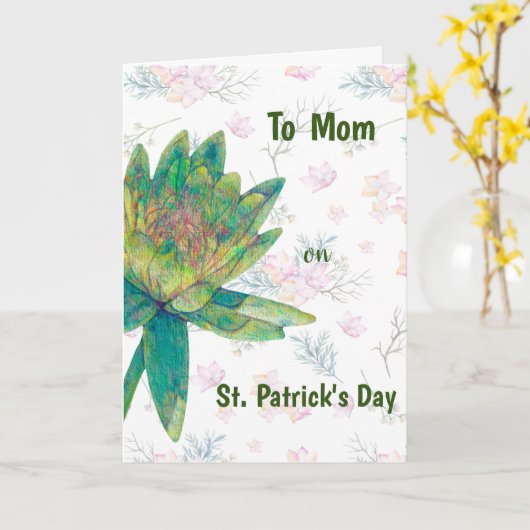Carte Saint Patrick pour maman (Fleur jaune)