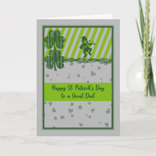 Carte Saint Patrick pour papa avec Shamrock