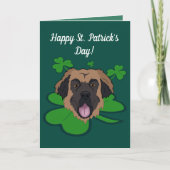 Carte Saint Patrick’s Day Leonberger (Devant)