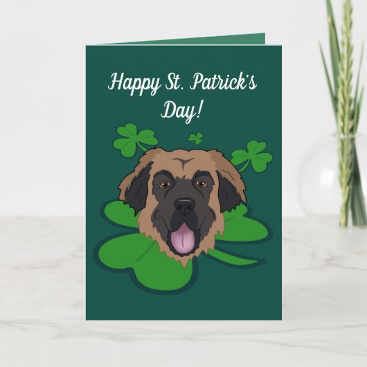 Carte Saint Patrick’s Day Leonberger (Devant)