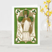 Carte Saint Patrick, Shamrock (Fleur jaune)
