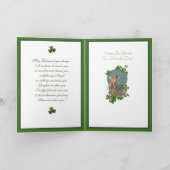Carte Saint Patrick Shamrock Angel Rosaire Prière (Intérieur)