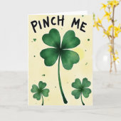 Carte Saint-Patrick Trèfle Pincez-Moi (Fleur jaune)
