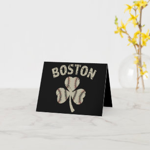 Carte Saint-Patrick vintage de Boston trèfle irlandais