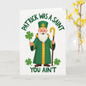 Carte Saint Patrick Was A Saint Card (Fleur jaune)