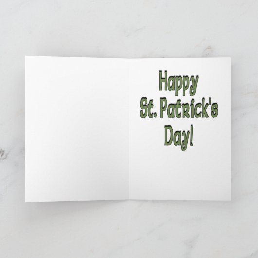Carte Saint Patrick's Day (Intérieur)