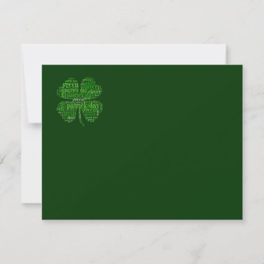Carte Saint Patrick's Day (Devant)