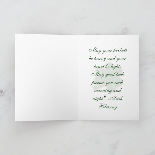 Carte Saint Patrick's Day (Intérieur)