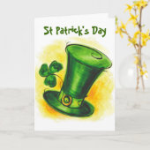 Carte Saint Patrick's Day (Fleur jaune)