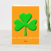 Carte Saint Patrick's Day (Dos)