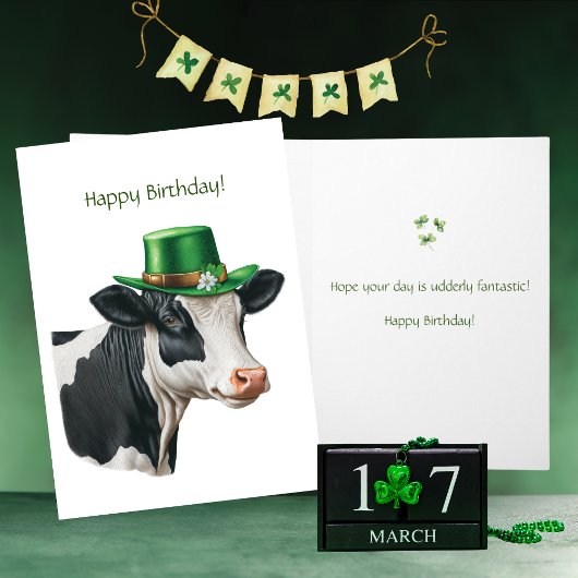 Carte Saint Patrick's Day 17 mars Anniversaire