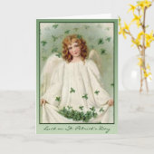 Carte Saint Patrick's Day Angel (Fleur jaune)